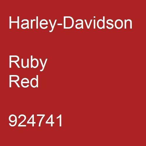 Harley-Davidson, Ruby Red, 924741.